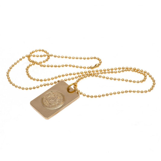 102922 Leicester City FC Gold Plated Dog Tag Chain 1
