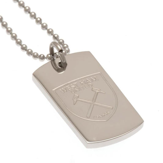 112516 West Ham United FC Engraved Dog Tag Chain