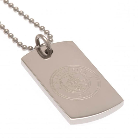 112517 Manchester City FC Engraved Dog Tag Chain