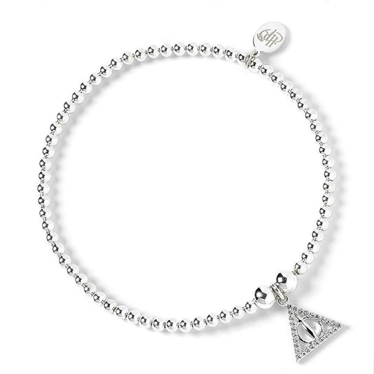 178997 Harry Potter Sterling Silver Crystal Bracelet Deathly Hallows