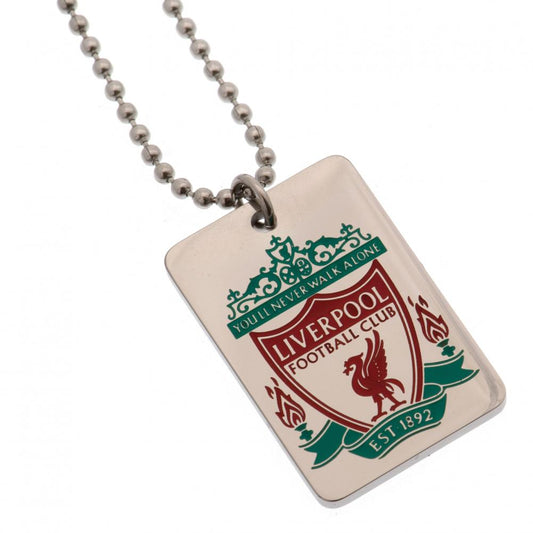 187647 Liverpool FC Enamel Crest Dog Tag Chain