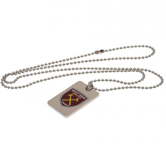 187802 West Ham United FC Enamel Crest Dog Tag Chain 1