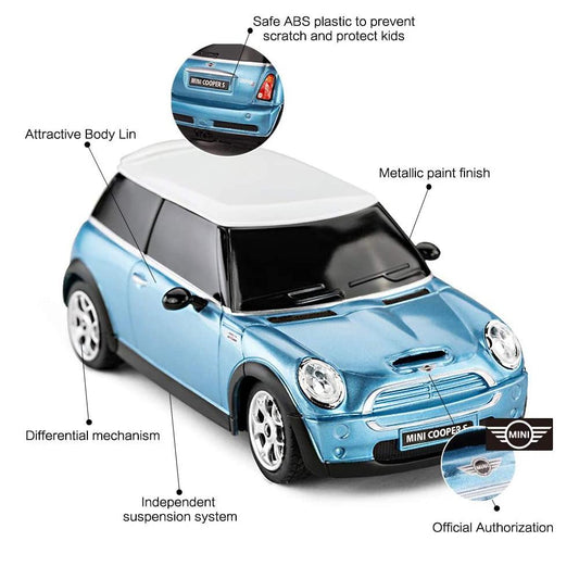 188388 Mini Cooper S Radio Controlled Car 1 24 Scale Blue 1