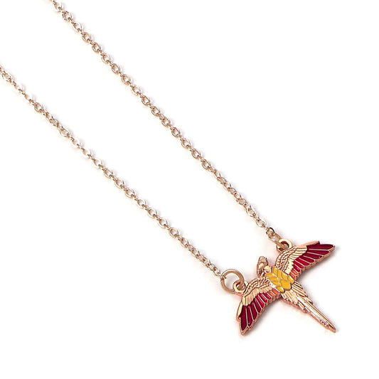 193222 Harry Potter Rose Gold Plated Necklace Fawkes 1
