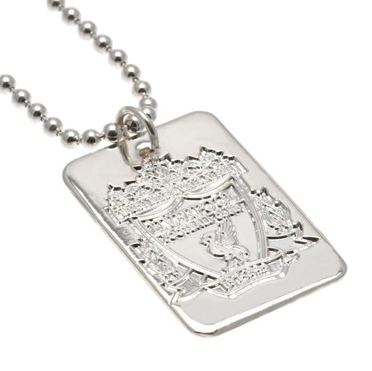 23649 Liverpool FC Silver Plated Dog Tag Chain