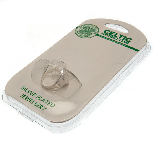 Celtic FC Silver Plated Crest Ring Large