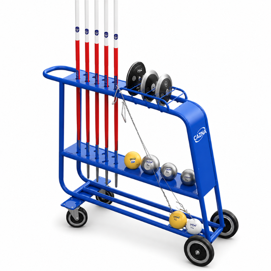 Cazna Deluxe Multi-Equipment Cart – Holds 18 Implements