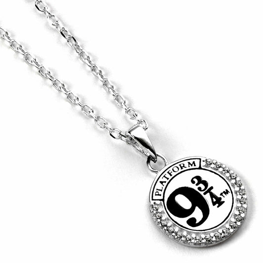 Harry Potter Sterling Silver Crystal Necklace 9 3 Quarters