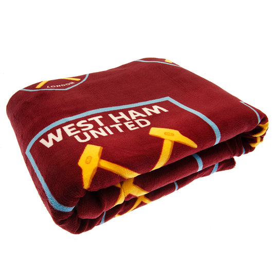 West Ham United FC Sherpa Fleece Blanket 1