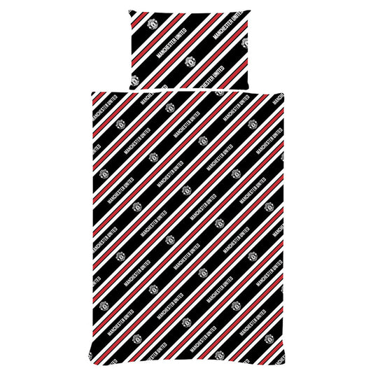 Manchester United FC Core Stripe Single Duvet Set 1