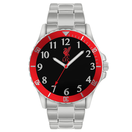 Liverpool FC Mens Red Silver Bracelet Watch