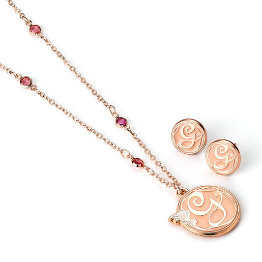 Wicked Rose Gold Plated Glinda Necklace Earrings