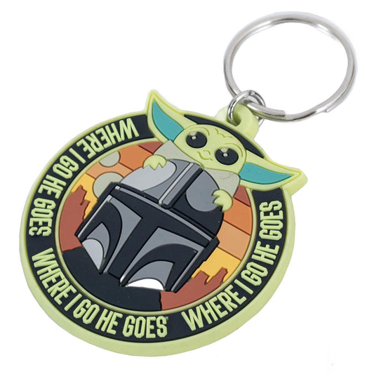 Star Wars The Mandalorian Grogu Mando PVC Keyring 1