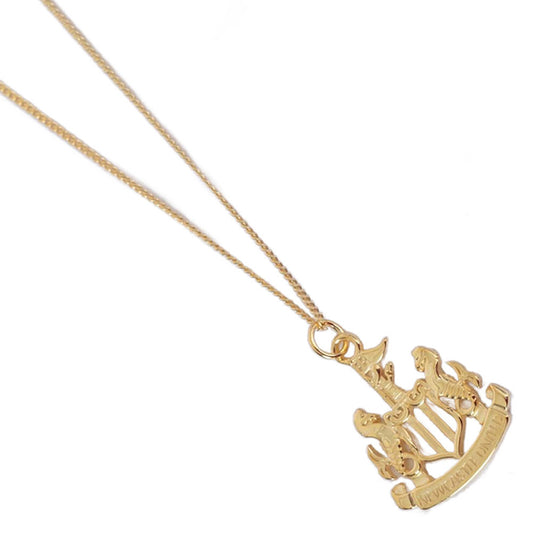 Newcastle United FC 18ct Gold Plated on Silver Pendant Chain
