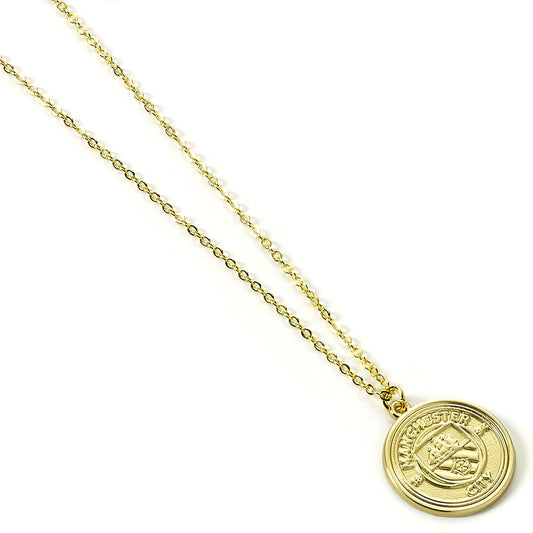 Manchester City FC Gold Finish Crest Necklace 1