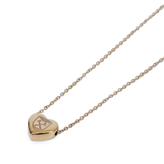 West Ham United FC Gold Plated Heart Necklace 1