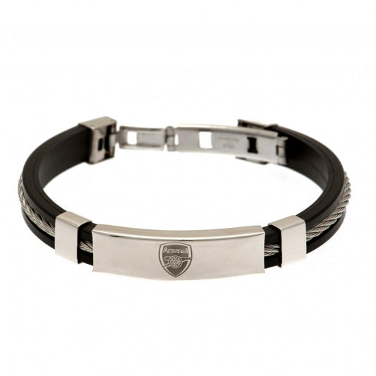 102005 Arsenal FC Silver Inlay Silicone Bracelet 1