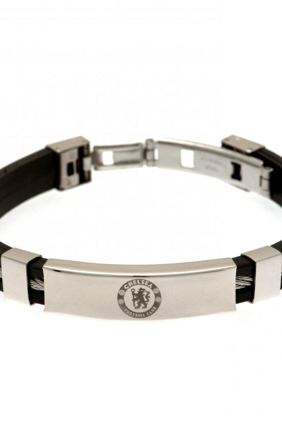 102006 Chelsea FC Silver Inlay Silicone Bracelet 1