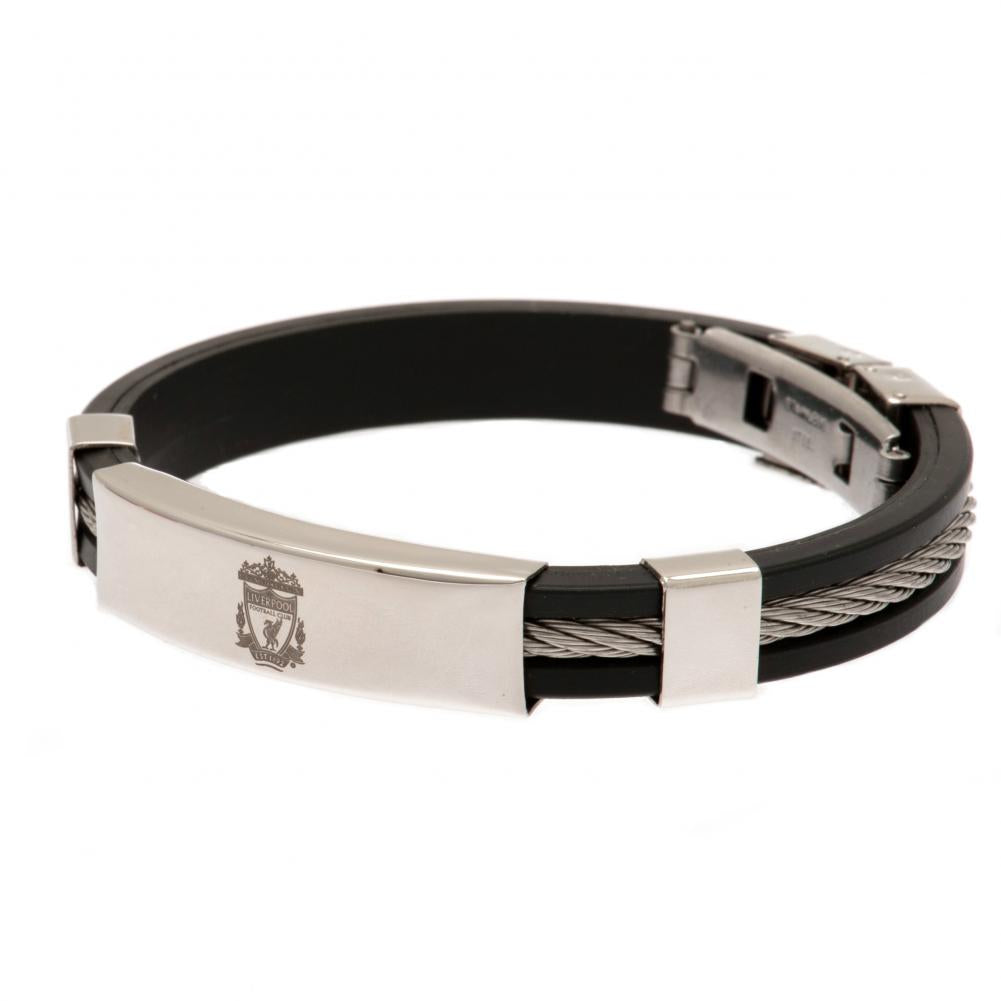 102009 Liverpool FC Silver Inlay Silicone Bracelet
