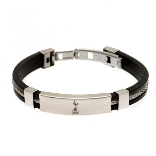 102011 Tottenham Hotspur FC Silver Inlay Silicone Bracelet 1