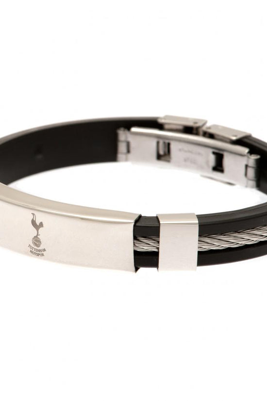 102011 Tottenham Hotspur FC Silver Inlay Silicone Bracelet