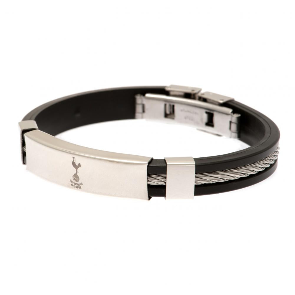 102011 Tottenham Hotspur FC Silver Inlay Silicone Bracelet
