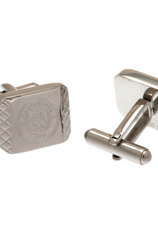 Manchester City FC Stainless Steel Patterned Cufflinks