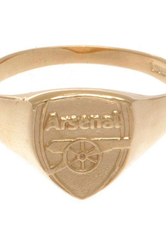 Arsenal FC 9ct Gold Crest Ring Large