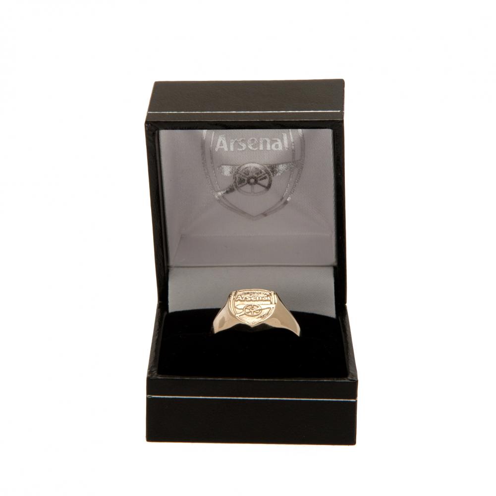 Arsenal FC 9ct Gold Crest Ring Medium