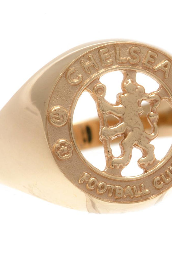 Chelsea FC 9ct Gold Crest Ring Large