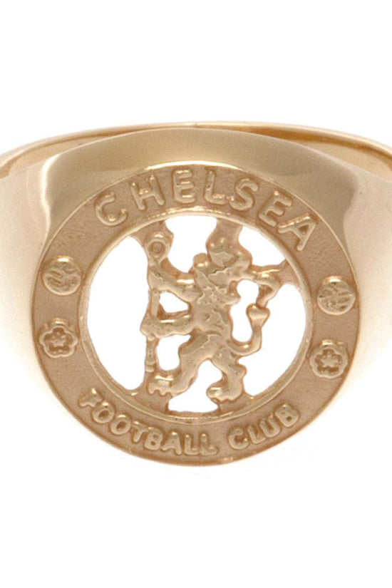 Chelsea FC 9ct Gold Crest Ring Large