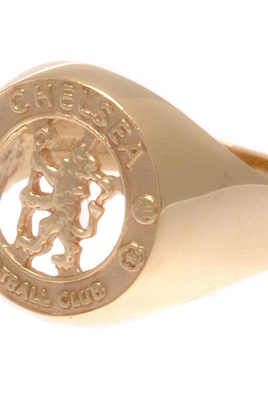 Chelsea FC 9ct Gold Crest Ring Large