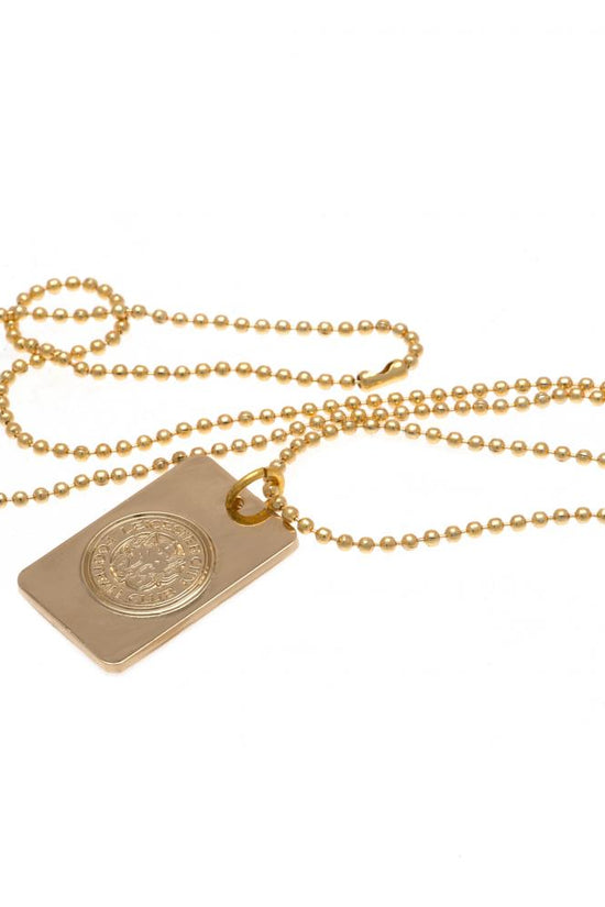 102922 Leicester City FC Gold Plated Dog Tag Chain 1