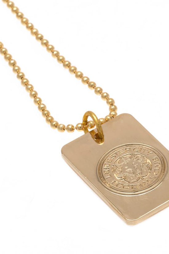102922 Leicester City FC Gold Plated Dog Tag Chain