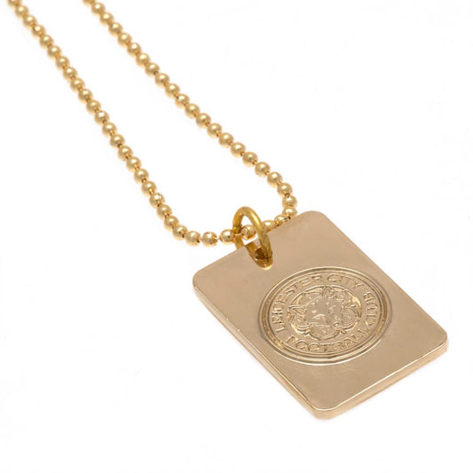 102922 Leicester City FC Gold Plated Dog Tag Chain