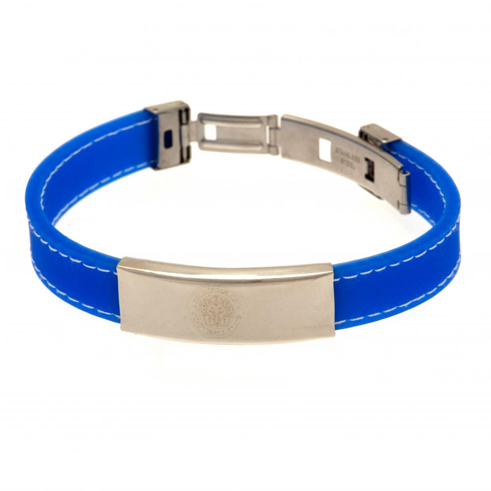 103226 Leicester City FC Stitched Silicone Bracelet BL 1