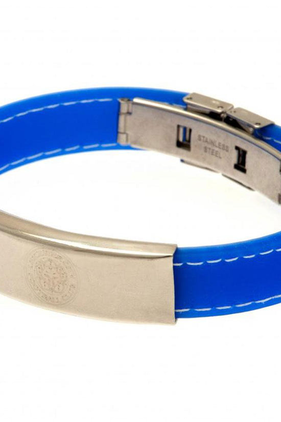 103226 Leicester City FC Stitched Silicone Bracelet BL