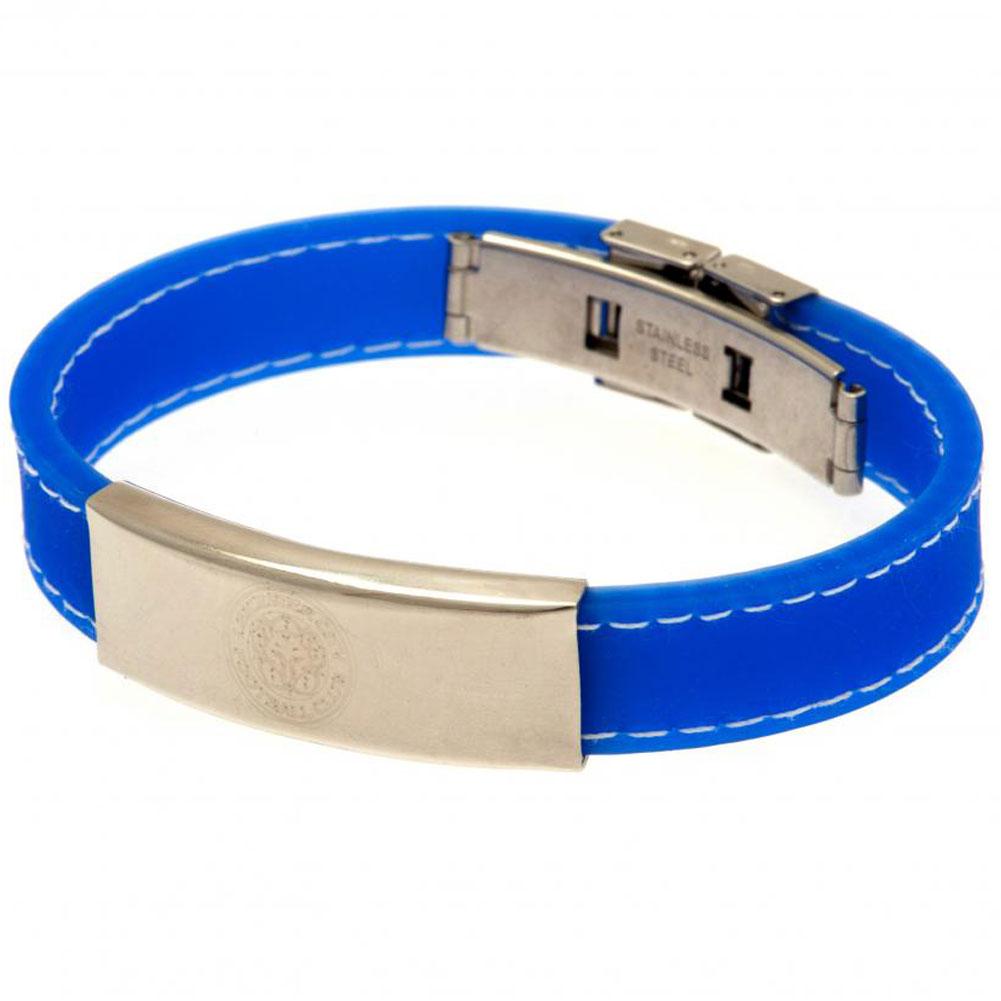 103226 Leicester City FC Stitched Silicone Bracelet BL