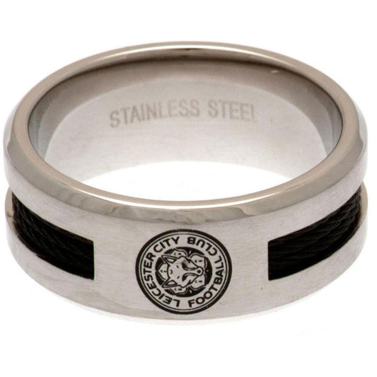 105834 Leicester City FC Black Inlay Ring