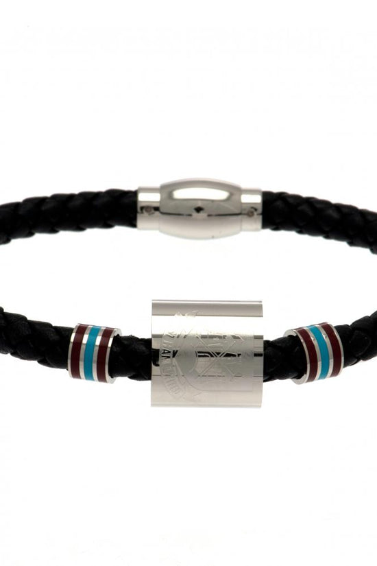 109245 West Ham United FC Colour Ring Leather Bracelet 1