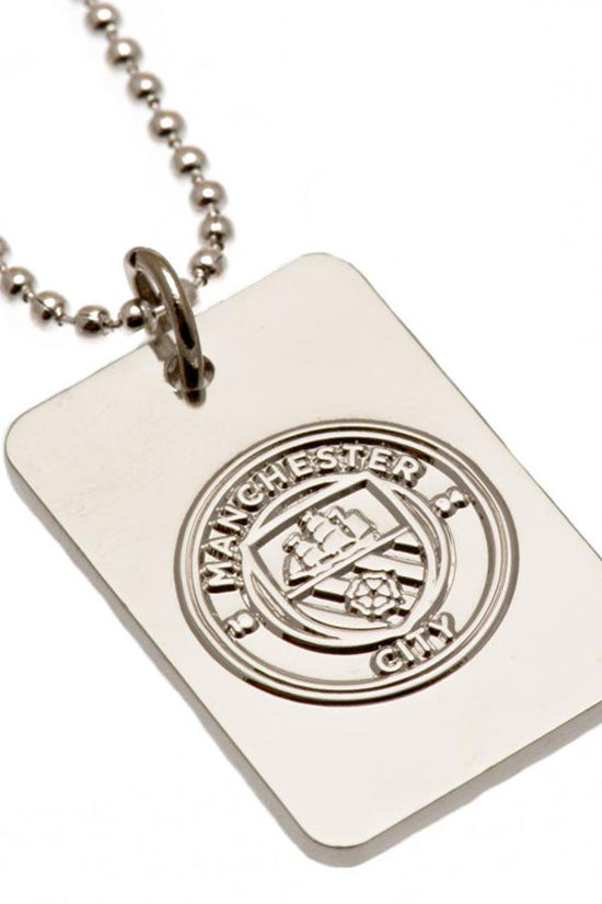109755 Manchester City FC Silver Plated Dog Tag Chain