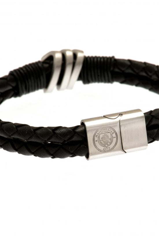 109763 Manchester City FC Leather Bracelet