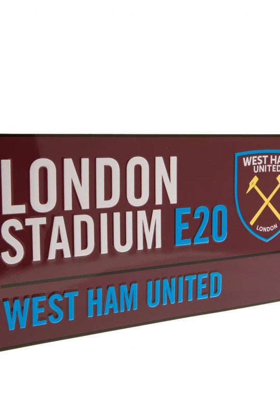 West Ham United FC Colour Street Sign