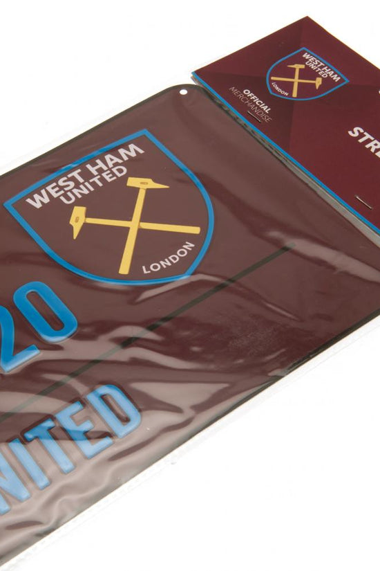 West Ham United FC Colour Street Sign