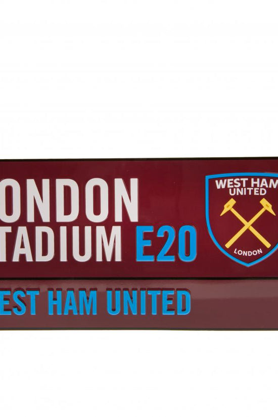 West Ham United FC Colour Street Sign