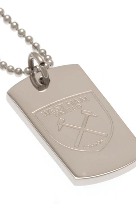 112516 West Ham United FC Engraved Dog Tag Chain