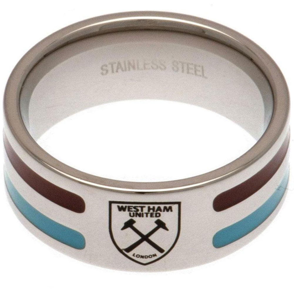 122138 West Ham United FC Colour Stripe Ring