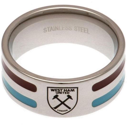 122138 West Ham United FC Colour Stripe Ring