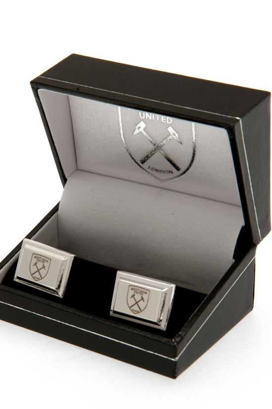 West Ham United FC Silver Plated Cufflinks