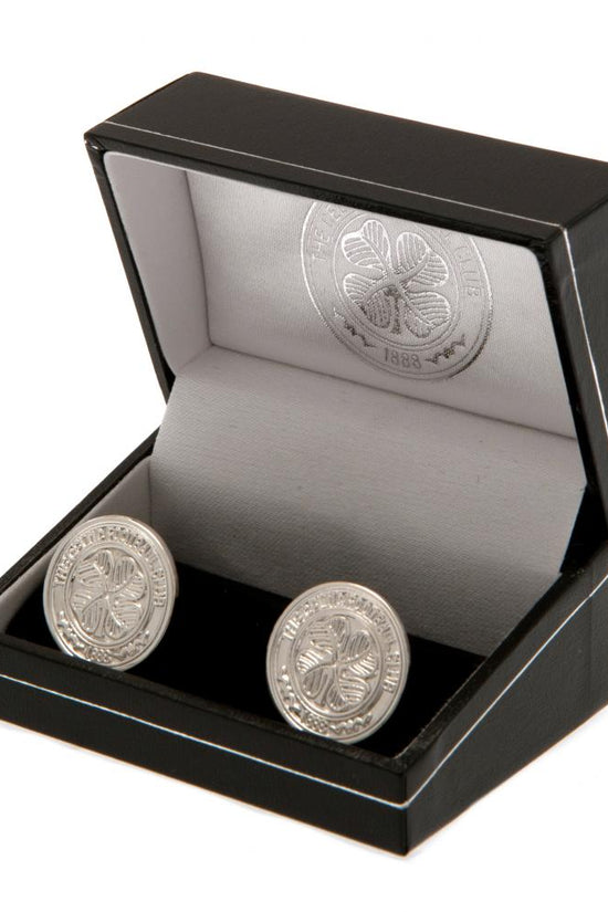 Celtic FC Silver Plated Formed Cufflinks